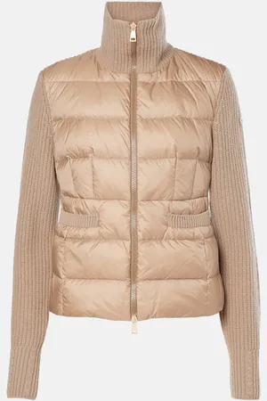 Moncler Down-paneled virgin wool cardigan