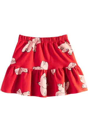 Bobo Choses Freedom Bird tiered cotton-blend skirt