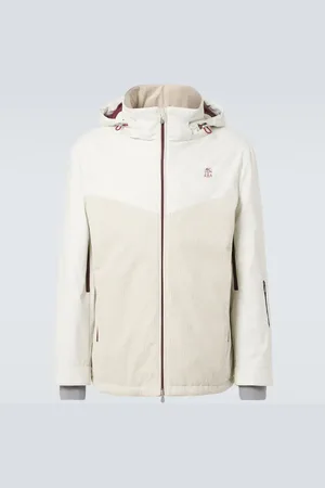 Brunello Cucinelli Corduroy-paneled ski jacket