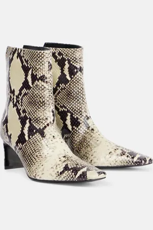 Khaite Ona 55 snake-effect leather ankle boots