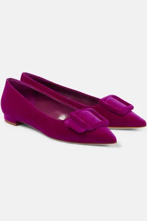 Manolo Blahnik Maysale velvet ballet flats