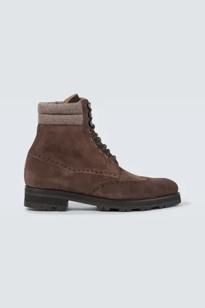 Manolo Blahnik Sapele suede lace-up boots