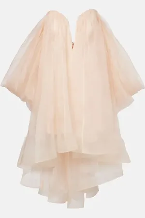 ZIMMERMANN Crush silk organza corset dress