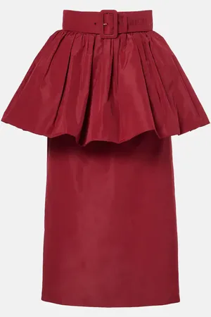 Patou Bloom ruffled pencil skirt