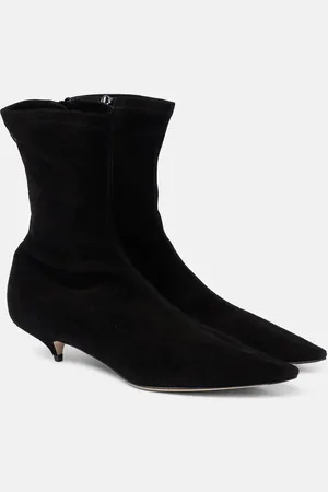 The Row Liisa suede ankle boots