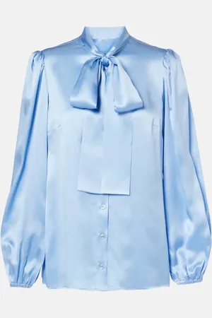 Dolce & Gabbana Bow-detail silk satin blouse