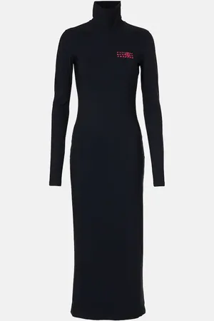 Maison Margiela Knitted turtleneck midi dress