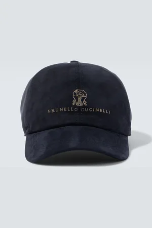 Brunello Cucinelli Logo suede baseball cap