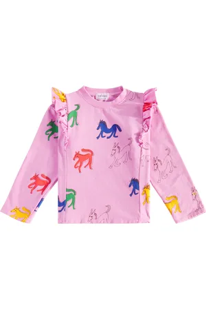 Bobo Choses Wonder Horse ruffled cotton sweatshirt