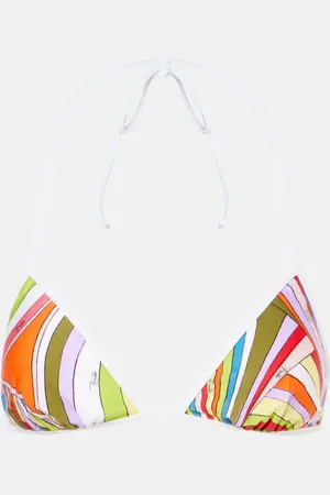 Puccini Printed triangle bikini top