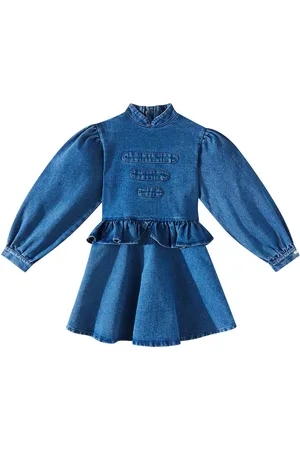 Donsje Dieke ruffled denim dress