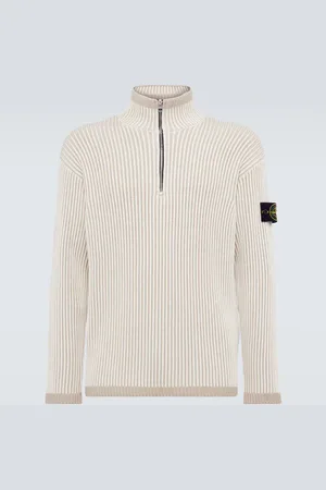 Stone Island Compass virgin wool half-zip sweater