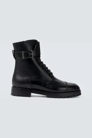 Manolo Blahnik Buloko leather combat boots