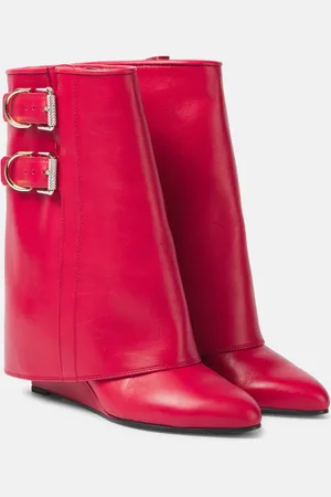 Givenchy Shark Lock Buckles leather ankle boots