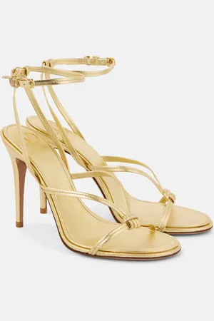 VALENTINO GARAVANI Eveninglam metallic leather sandals