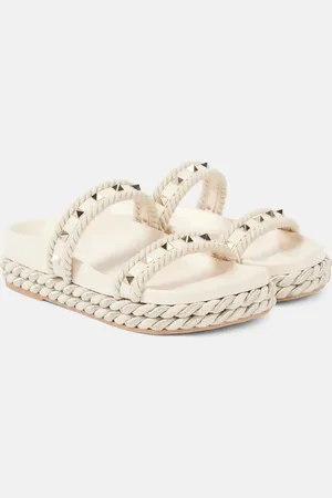 VALENTINO GARAVANI Rockstud leather espadrille sandals