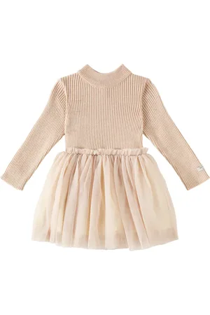 Donsje Baby Lotus wool-blend and tulle dress