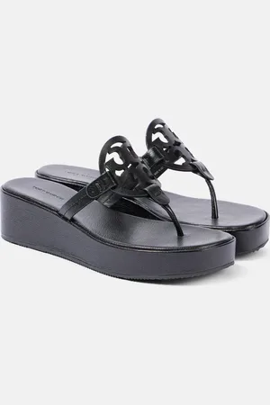 Tory Burch Miller leather platform thong sandals