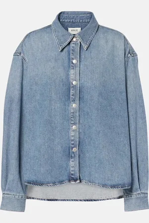 AGOLDE Aiden asymmetric denim shirt