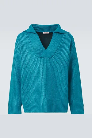 VALENTINO Ribbed-knit silk-blend sweater