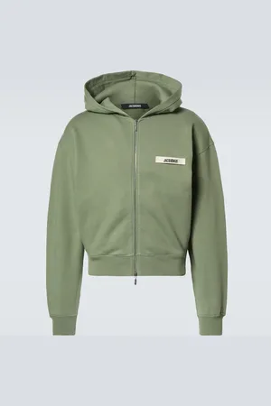 Jacquemus Le Hoodie Gros Grain ZippÃ© cotton hoodie