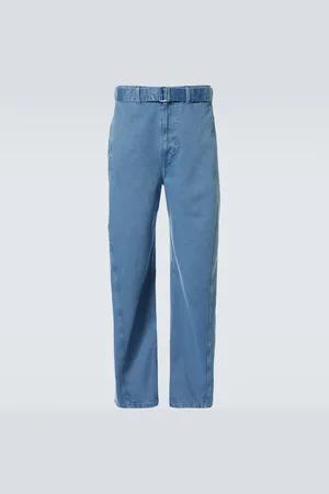 LEMAIRE Twisted belted barrel-leg jeans
