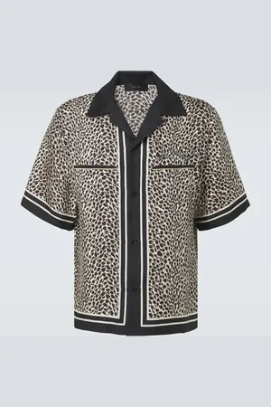 AMIRI Ma leopard-print silk bowling shirt