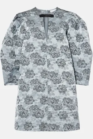 Ganni Floral jacquard minidress