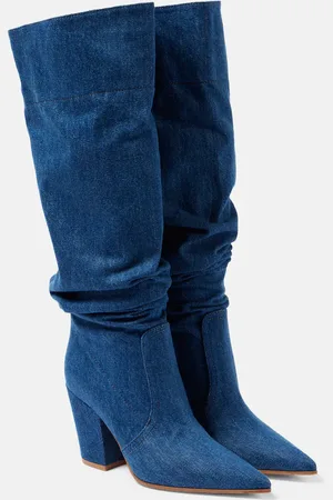 Gianvito Rossi Keinna 85 denim over-the-knee boots