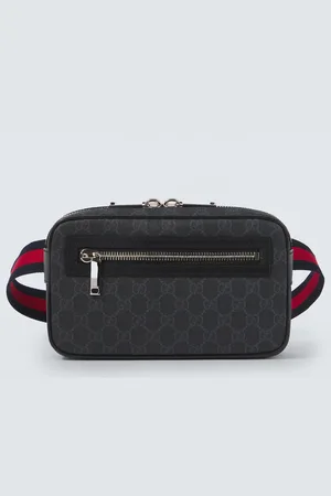 Gucci Web Stripe GG Canvas leather-trimmed belt bag