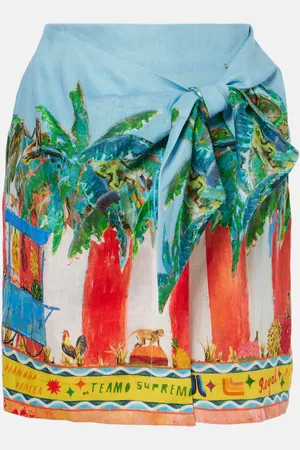 ALÉMAIS AlÃ©mais x Adam Lester All Aboard linen wrap skirt