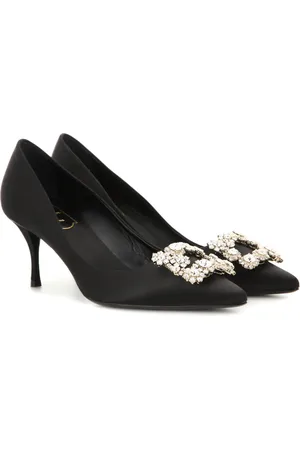 Roger Vivier Embellished satin pumps