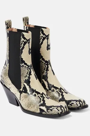 Khaite Austin 60 snake-effect leather ankle boots