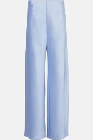 Vince High-rise satin wide-leg pants
