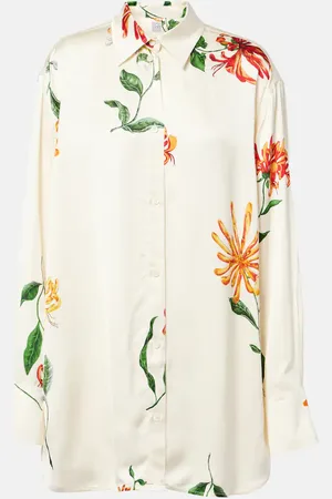 Totême Floral satin shirt