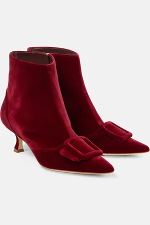 Manolo Blahnik Baylow velvet ankle boots