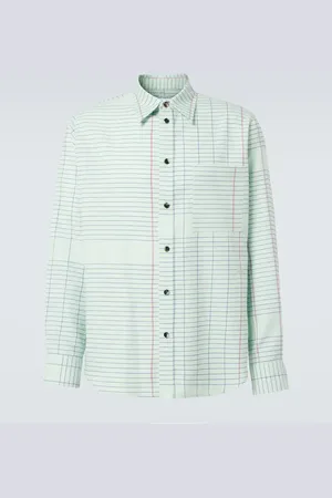 Bottega Veneta Checked wool twill shirt