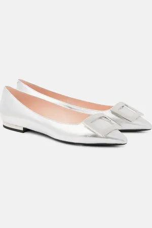 Roger Vivier Metallic leather ballet flats