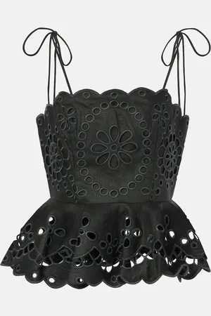 ZIMMERMANN Pop embroidered linen top
