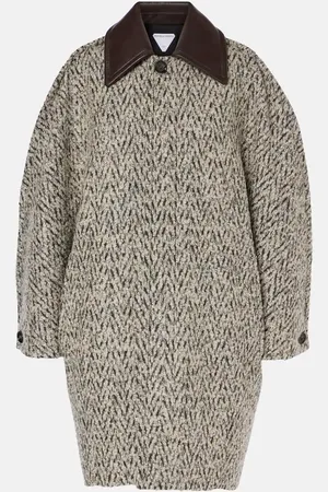Bottega Veneta Chevron wool and mohair-blend bouclÃ© coat