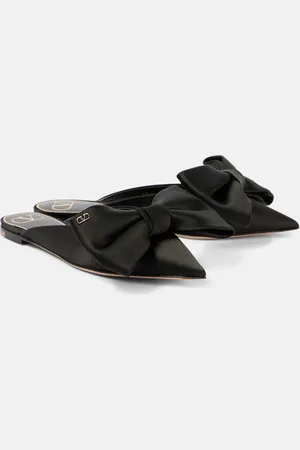 VALENTINO GARAVANI Un ChÃ¢teau Bow satin mules