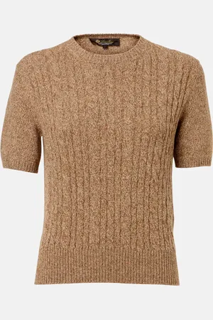 Loro Piana Treccia cable-knit cashmere top
