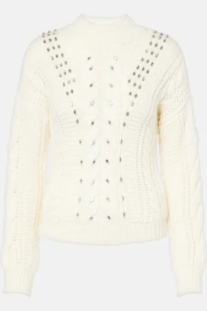 Moncler Embellished wool and mohair-blend sweater