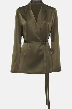 Joseph Joubert belted silk satin blazer