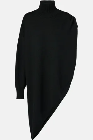 Alaïa AlaÃ¯a Asymmetric caped turtleneck sweater