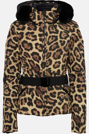 Goldbergh Felis leopard-print down ski jacket