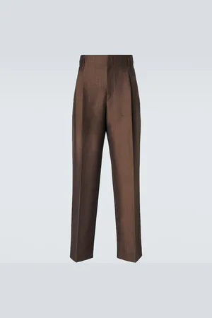 The Row Saverio mohair and wool straight pants