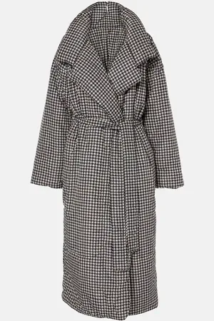 Norma Kamali Sleeping Bag houndstooth wrap coat