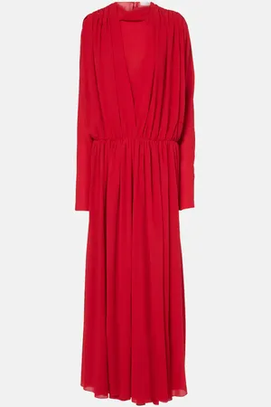 The Row Erald draped silk-blend gown