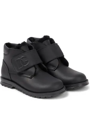 Dolce & Gabbana Faux shearling-lined leather ankle boots